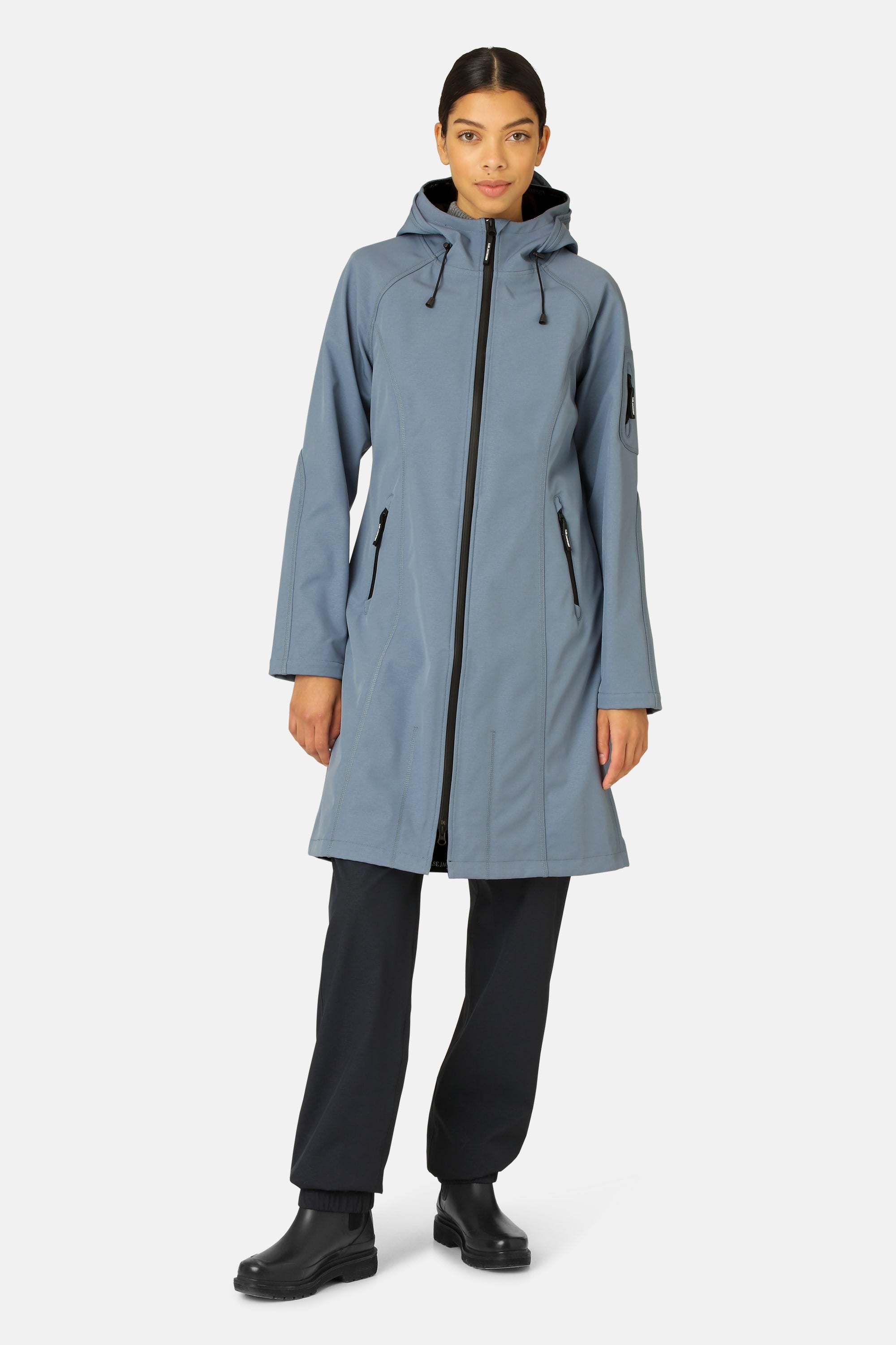 Long Softshell Raincoat - Winter Ocean